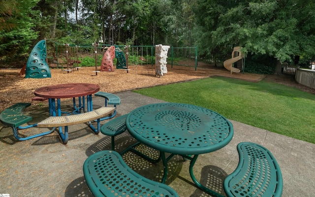 135 Bathurst Ln, Simpsonville, SC 29681 - view of patio / terrace with view of scattered trees