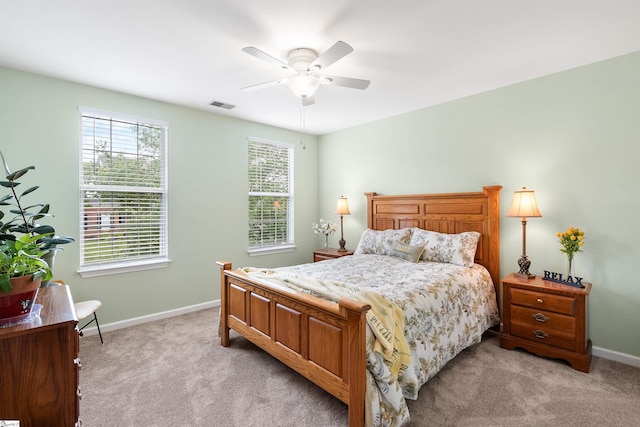 26 Willow Oak Ct, Simpsonville, SC 29681 - bedroom with light carpet, baseboards, and ceiling fan