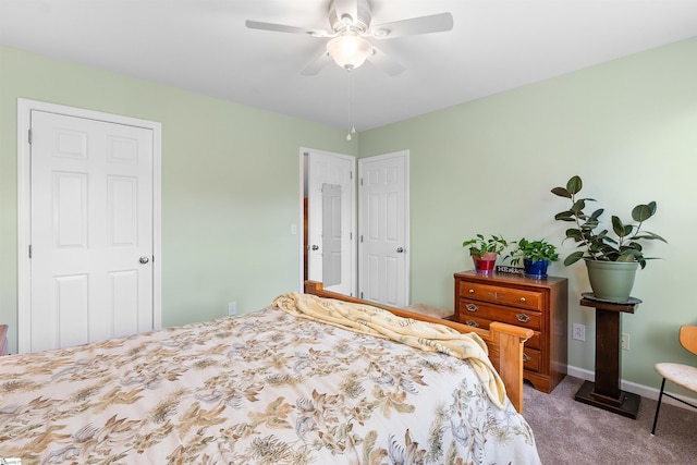 26 Willow Oak Ct, Simpsonville, SC 29681 - bedroom with carpet floors, baseboards, and a ceiling fan