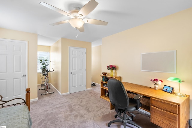 26 Willow Oak Ct, Simpsonville, SC 29681 - carpeted home office with ceiling fan and baseboards