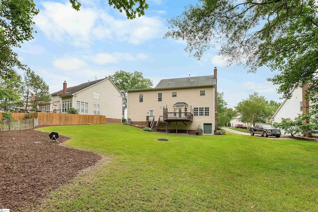 26 Willow Oak Ct, Simpsonville, SC 29681 - rear view of house with a deck, a chimney, and stairway