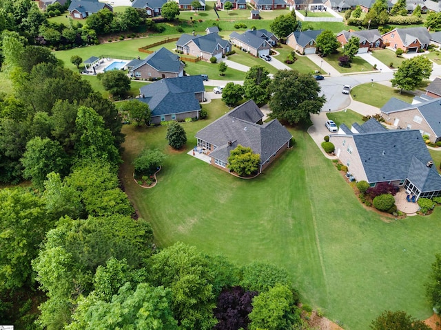 aerial view of residential area