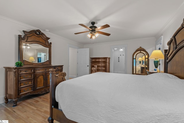 155 Mountain Lake Dr, Piedmont, SC 29673 - bedroom with wood finished floors, crown molding, ceiling fan, baseboards, and ensuite bathroom