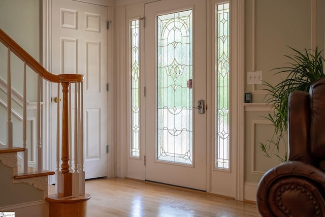 155 Mountain Lake Dr, Piedmont, SC 29673 - entrance foyer featuring stairway and light wood finished floors