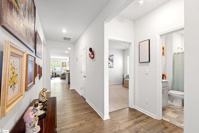 51 Oak Edge Ln, Greer, SC 29651 - corridor with wood finished floors and baseboards