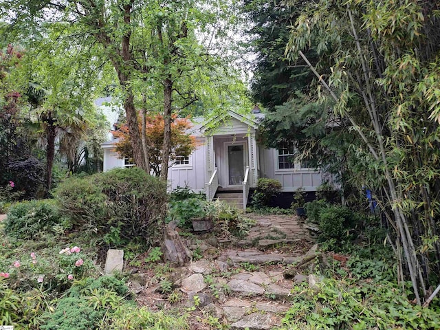 14 Dixie Ave, Greenville, SC 29607 - view of property hidden behind natural elements with board and batten siding