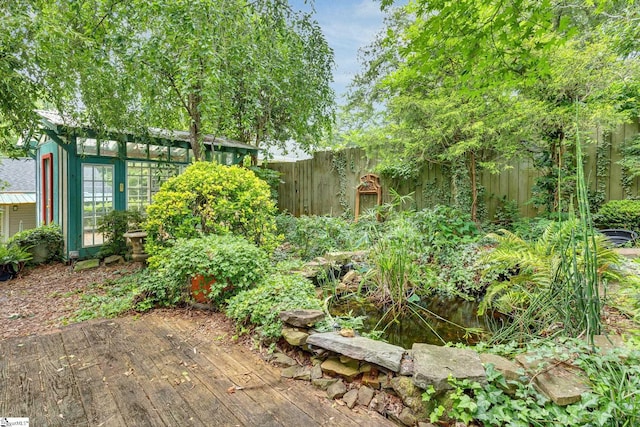 14 Dixie Ave, Greenville, SC 29607 - view of yard with a wooden deck
