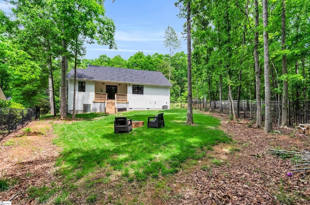 203 N Hogan Dr, Westminster, SC 29693 - back of house with an outdoor fire pit
