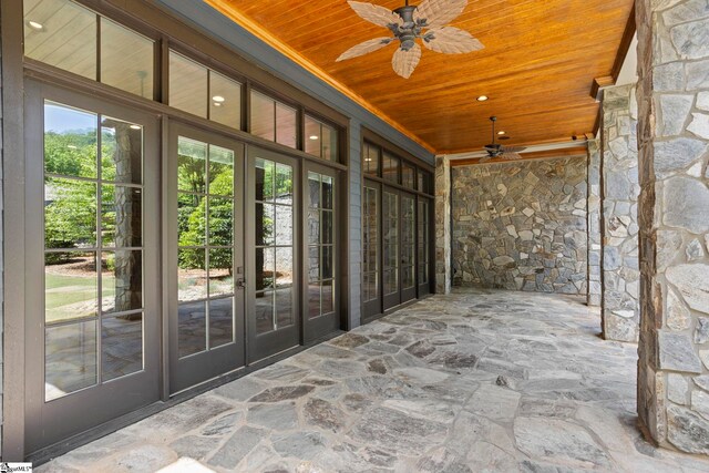 160 Mountain Brook Trl, Greenville, SC 29609 - unfurnished sunroom featuring french doors