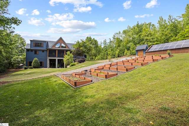 160 Mountain Brook Trl, Greenville, SC 29609 - view of green lawn with a vegetable garden