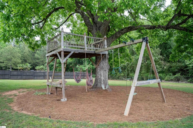 view of jungle gym