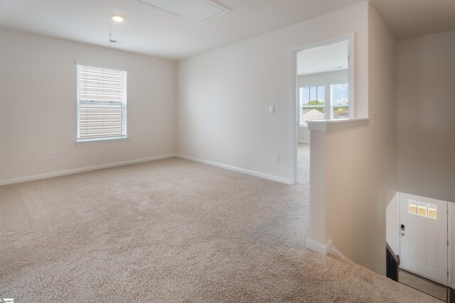 737 Rockhurst Way, Woodruff, SC 29388 - unfurnished room with attic access, carpet, and baseboards