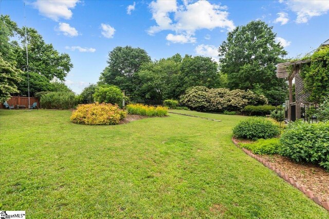 view of green lawn