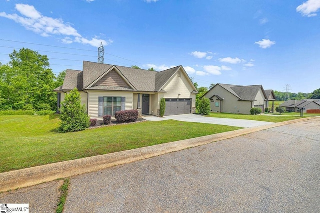 208 Laurel Trace Cir, Piedmont, SC 29673 - view of front of house with concrete driveway, a front yard, and a garage