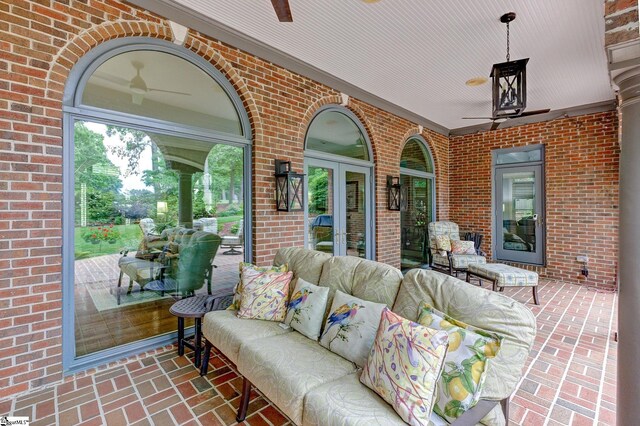 view of patio / terrace with an outdoor hangout area
