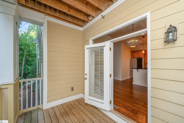 view of wooden deck