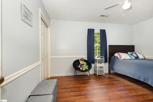 108 Ascot Ct, Easley, SC 29642 - bedroom with wood finished floors and a ceiling fan