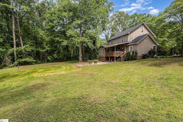 108 Ascot Ct, Easley, SC 29642 - view of grassy yard with a deck