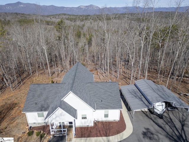view from above of property