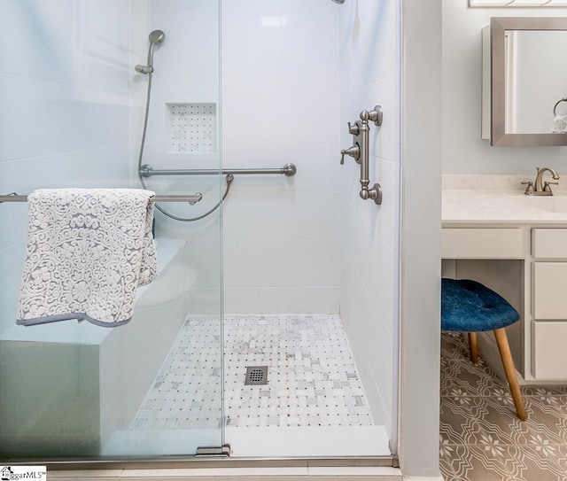 290 Coves End Pt, Seneca, SC 29678 - bathroom featuring a stall shower and vanity