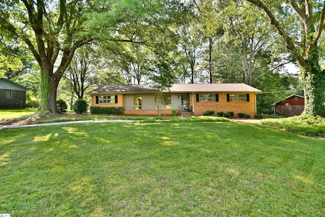 200 Lavonne Ave, Easley, SC 29642 - ranch-style house with a front lawn and brick siding