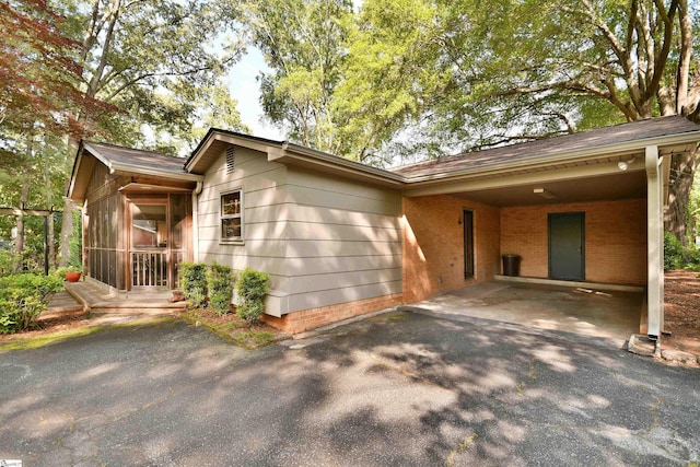 200 Lavonne Ave, Easley, SC 29642 - view of front of property featuring asphalt driveway and an attached carport