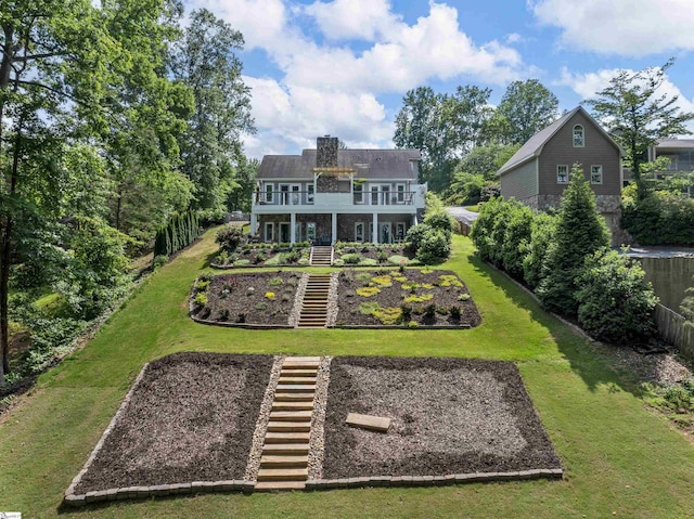 702 Lakewinds Blvd, Inman, SC 29349 - rear view of property with stairs and a balcony