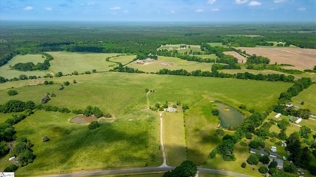 aerial overview of property's location with rural landscape