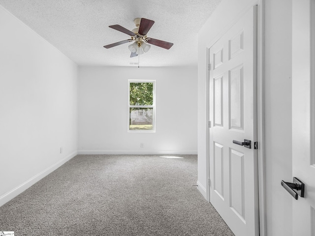 7 Williams St, Spartanburg, SC 29301 - carpeted empty room featuring a textured ceiling, ceiling fan, and baseboards