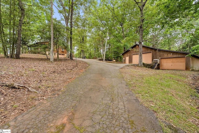 view of asphalt driveway