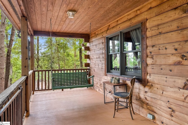 view of wooden terrace