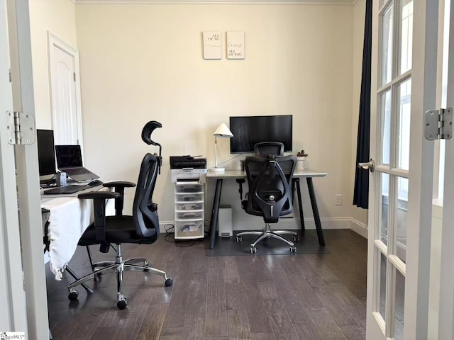 920 Hunterdale Ln, Boiling Springs, SC 29316 - home office with wood finished floors and baseboards
