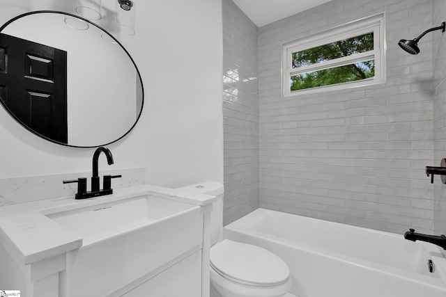 3902 Old Buncombe Rd, Greenville, SC 29617 - full bathroom with toilet, shower / bathtub combination, and vanity