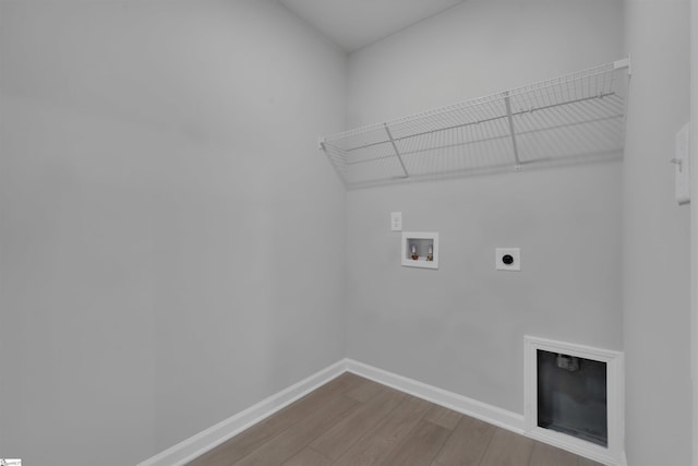 307 E Compass Way, Easley, SC 29640 - washroom with hookup for an electric dryer, washer hookup, dark wood-type flooring, and baseboards