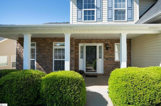 204 Silver Run Ln, Greenville, SC 29607 - doorway to property with covered porch