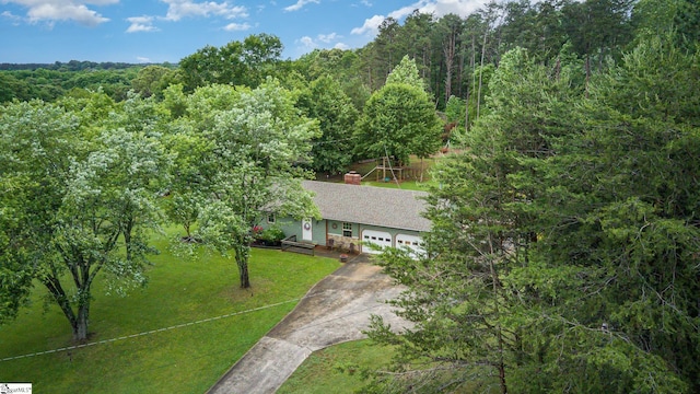 1312 Anderson Hwy, Easley, SC 29642 - aerial view of property and surrounding area featuring a forest