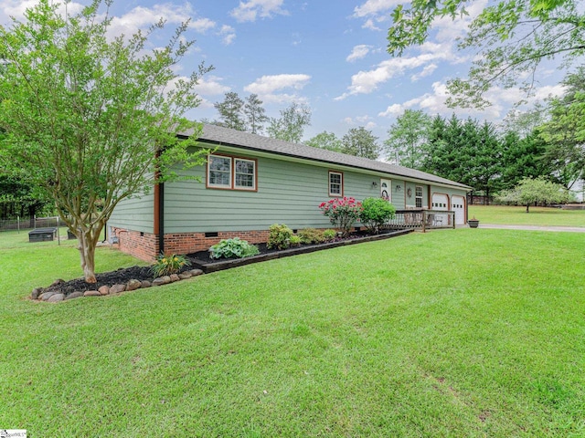 1312 Anderson Hwy, Easley, SC 29642 - ranch-style home featuring crawl space, a front lawn, driveway, and a garage