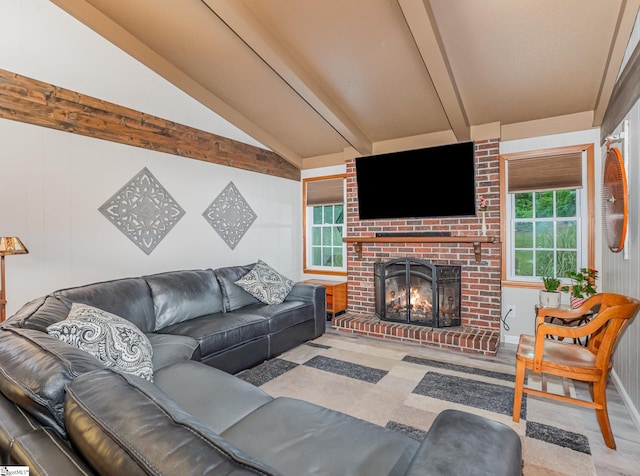 1312 Anderson Hwy, Easley, SC 29642 - living room with a brick fireplace