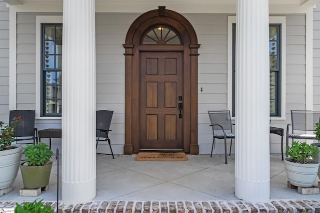 114 Burrough St, Greenville, SC 29615 - view of exterior entry with a porch