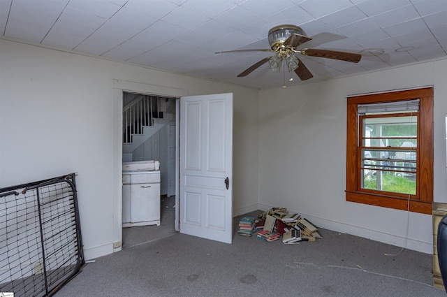 156 Spencer Rd, Jonesville, SC 29653 - unfurnished bedroom featuring carpet, a ceiling fan, and baseboards