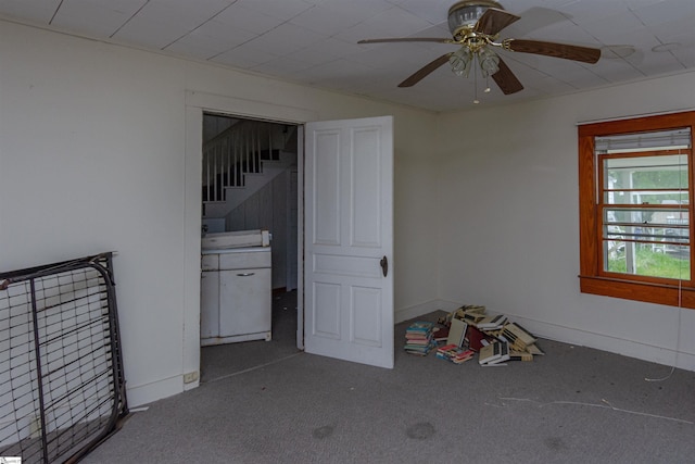 156 Spencer Rd, Jonesville, SC 29653 - unfurnished bedroom featuring carpet floors and a ceiling fan