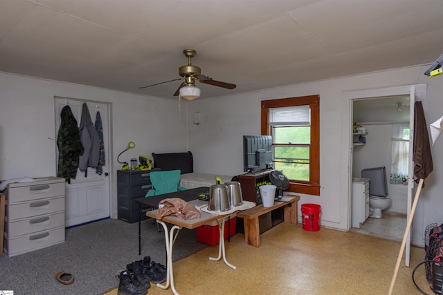 156 Spencer Rd, Jonesville, SC 29653 - office space with a ceiling fan