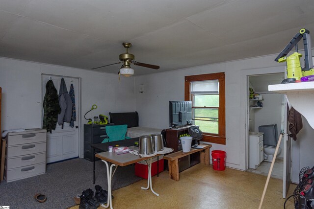 156 Spencer Rd, Jonesville, SC 29653 - home office with ceiling fan