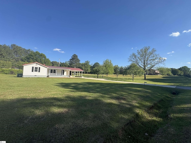 view of grassy yard