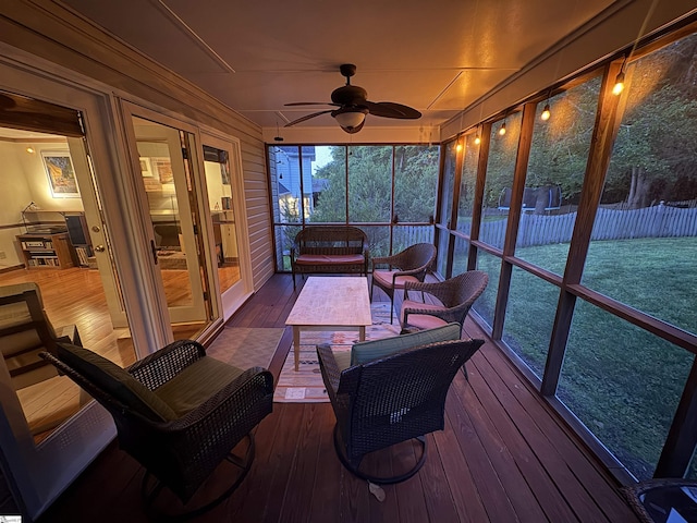 111 Golf View Ln, Greenville, SC 29609 - sunroom / solarium with ceiling fan