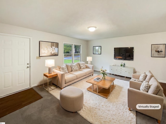 245 Rigby Ave, Spartanburg, SC 29306 - living room with baseboards and carpet floors