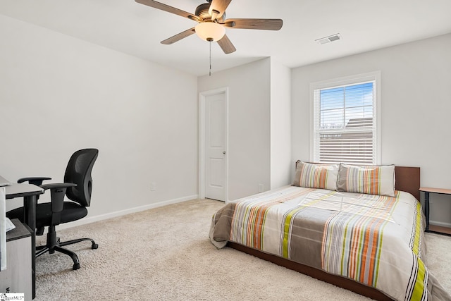 121 Frost Flower Way, Fountain Inn, SC 29644 - bedroom with carpet, baseboards, an office area, and ceiling fan