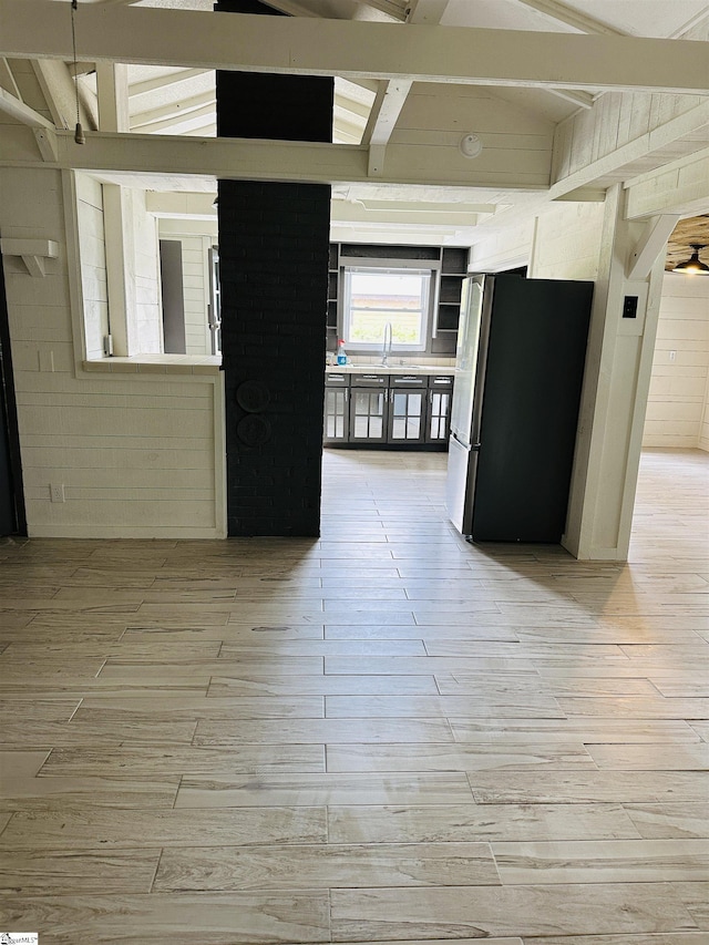 empty room featuring light wood-style flooring