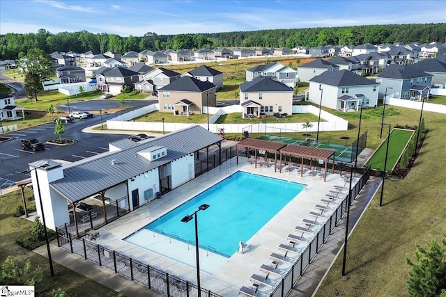 204 Hazelcroft Dr, Fountain Inn, SC 29644 - community pool featuring a residential view and fence