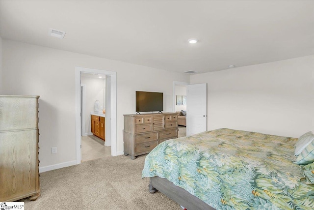 204 Hazelcroft Dr, Fountain Inn, SC 29644 - bedroom with light carpet, baseboards, and recessed lighting